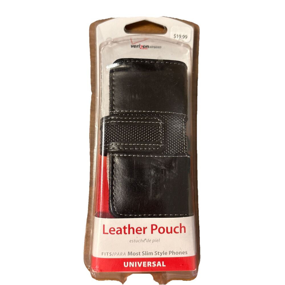Universal Slim Style Leather Phone Pouch from Verizon Wireless Belt Clip